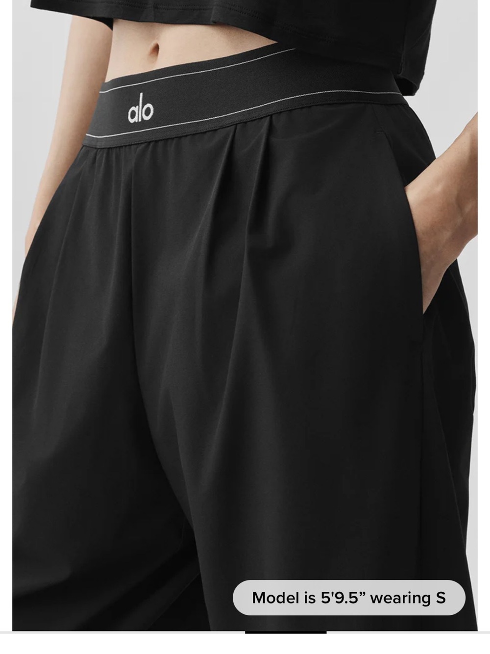 ALO Yoga Black Suit Up Trouser (Long) Tag - Picture 2 of 6